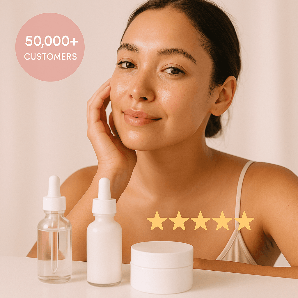 Skincare offer-focused static ad visual