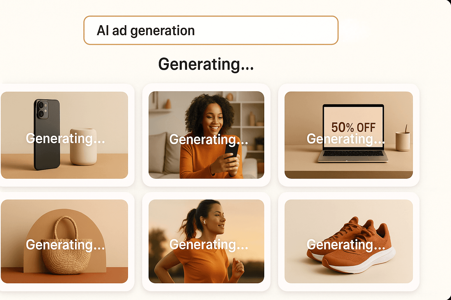 HighReach AI Ad Generator creating multiple ad variations