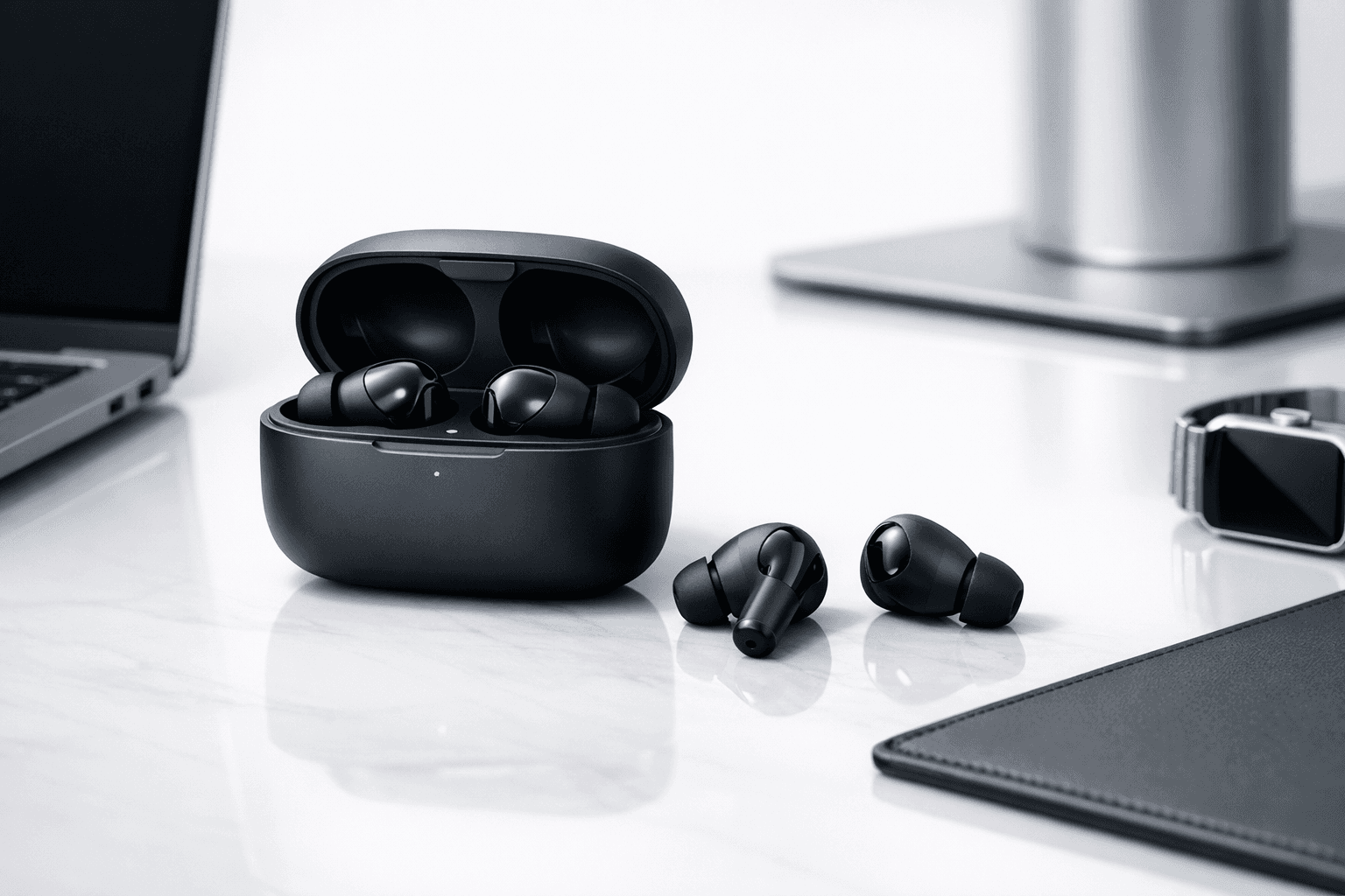 Electronics static ad concept with clean product framing