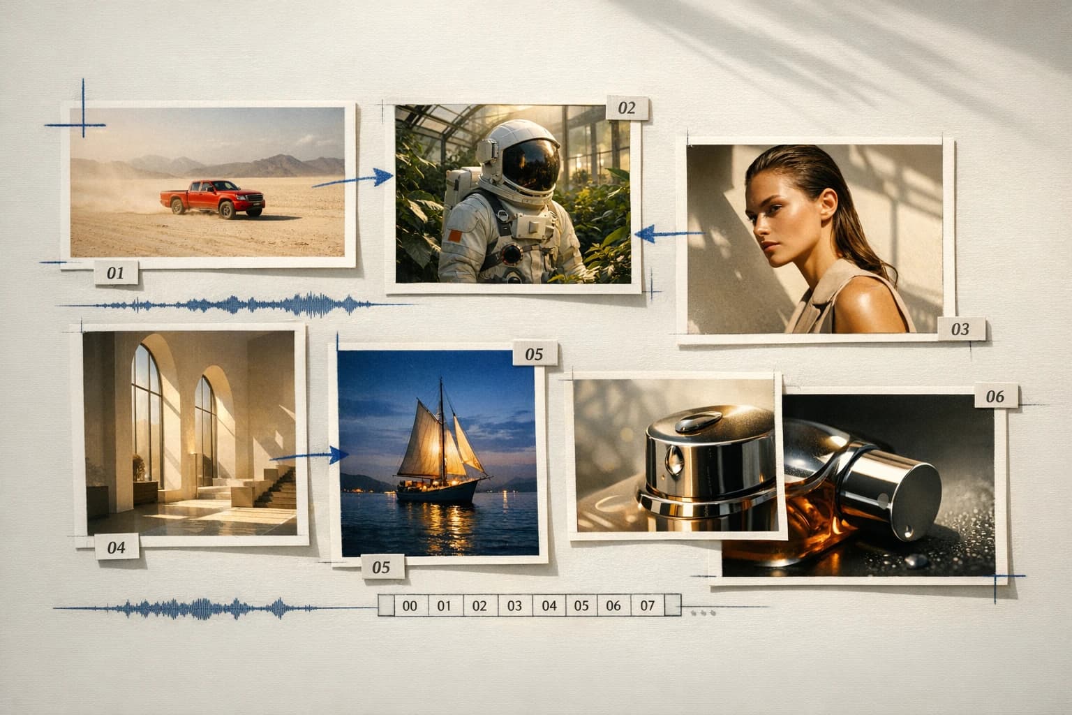 Reference board combining images, scenes, and audio for Seedance 2.0
