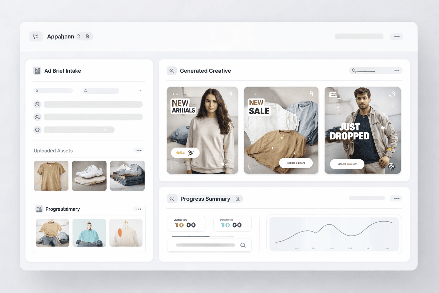 Apparel generated ad outputs