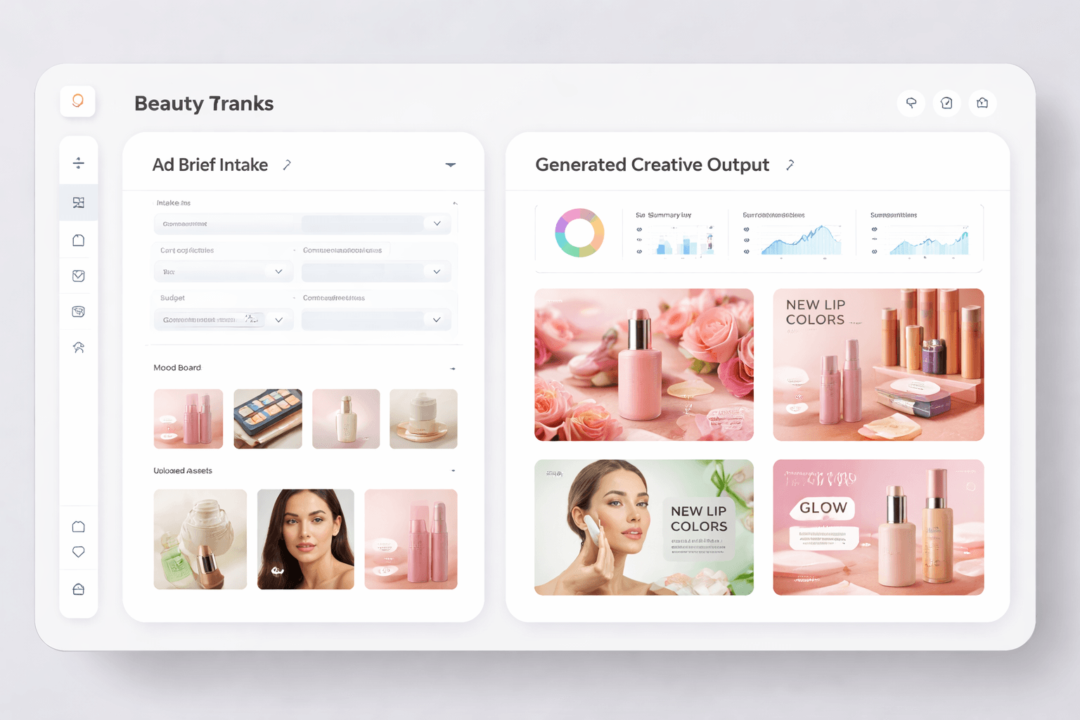 Beauty input workflow