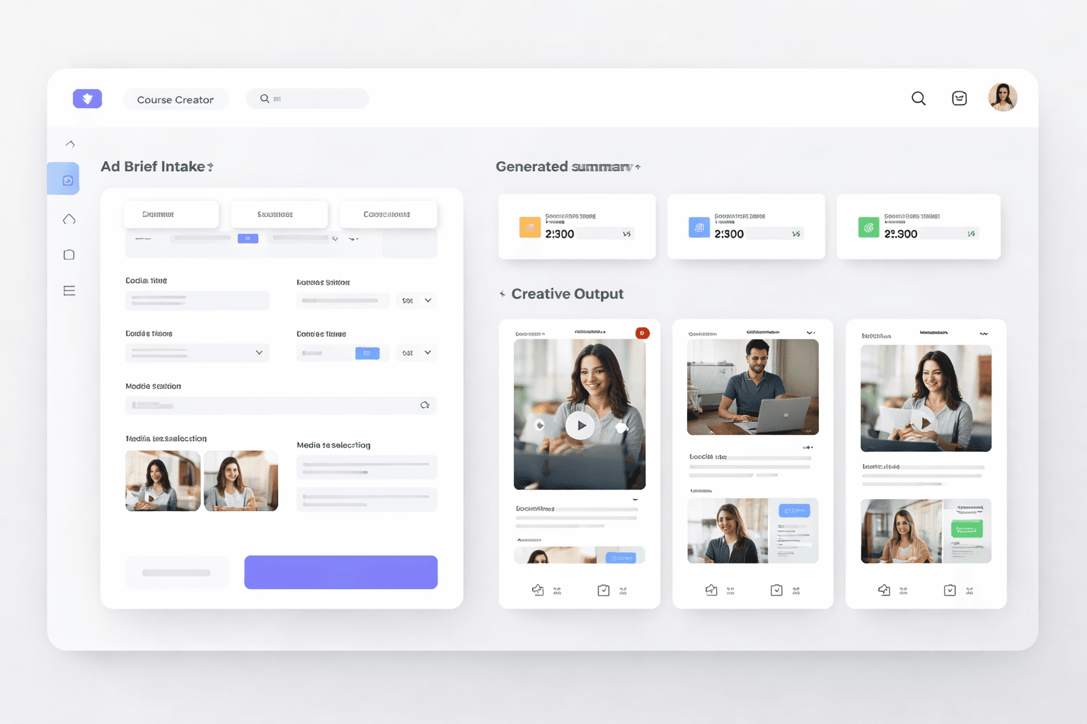 Courses input workflow