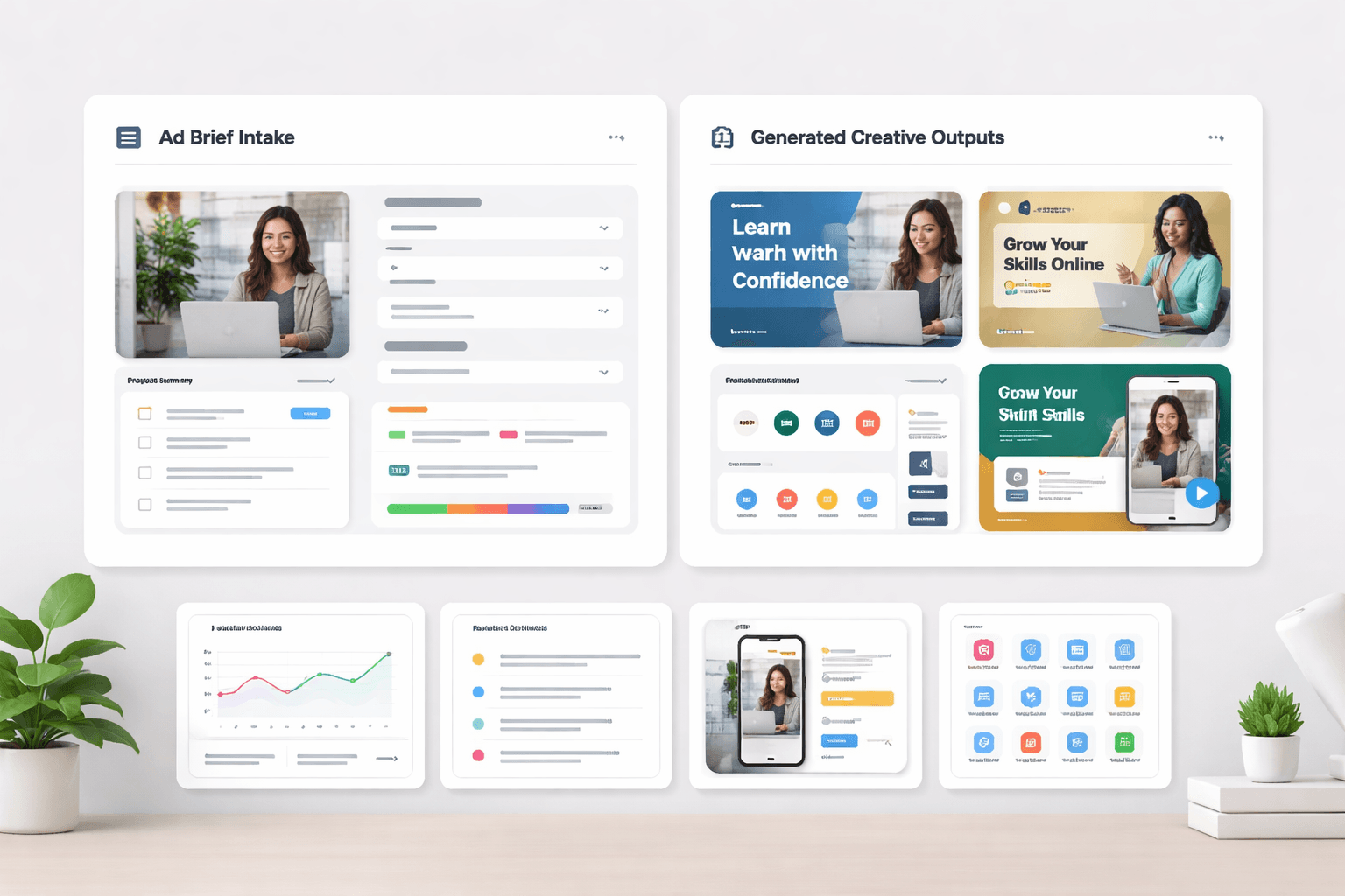 Courses generated ad outputs