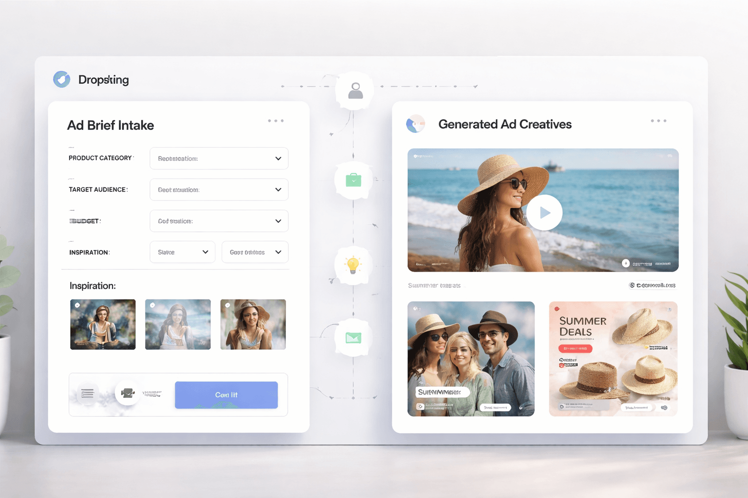 Dropshipping generated ad outputs