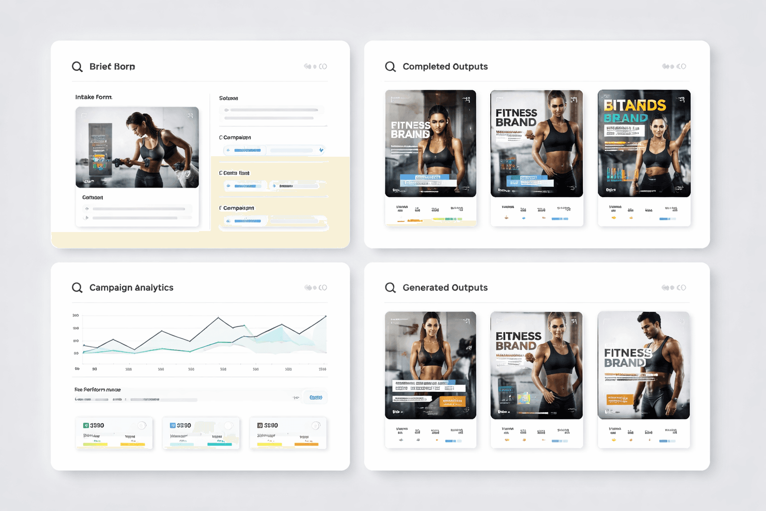 Fitness generated ad outputs