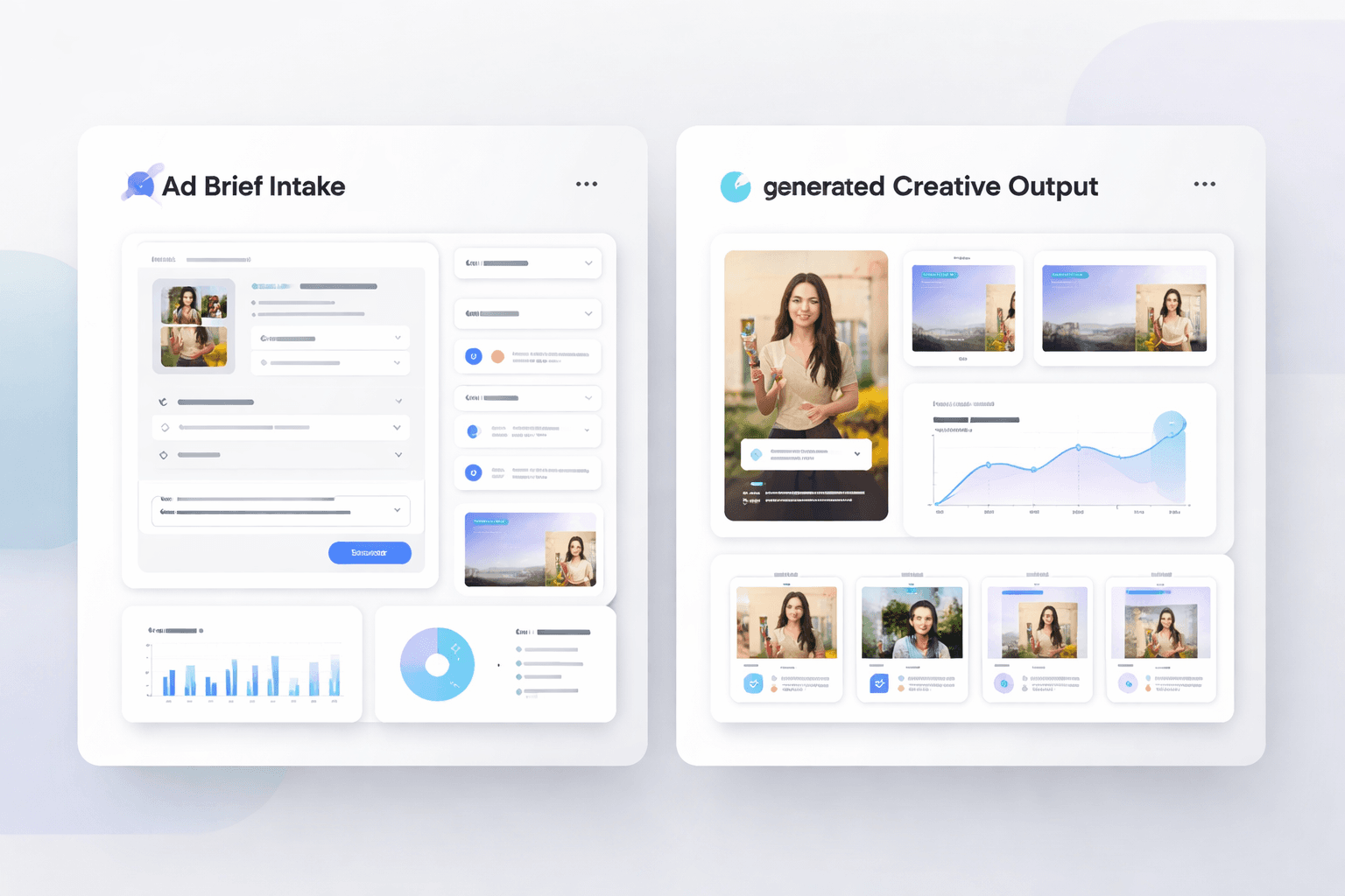 Media Buyers generated ad outputs