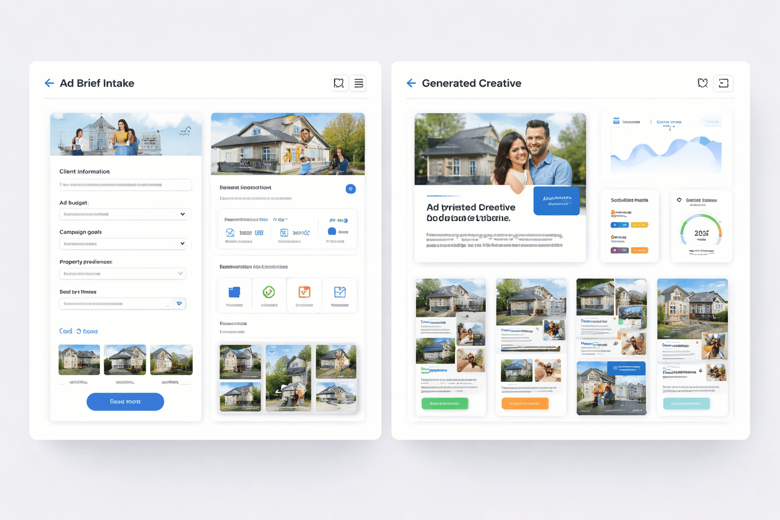 Mortgage generated ad outputs