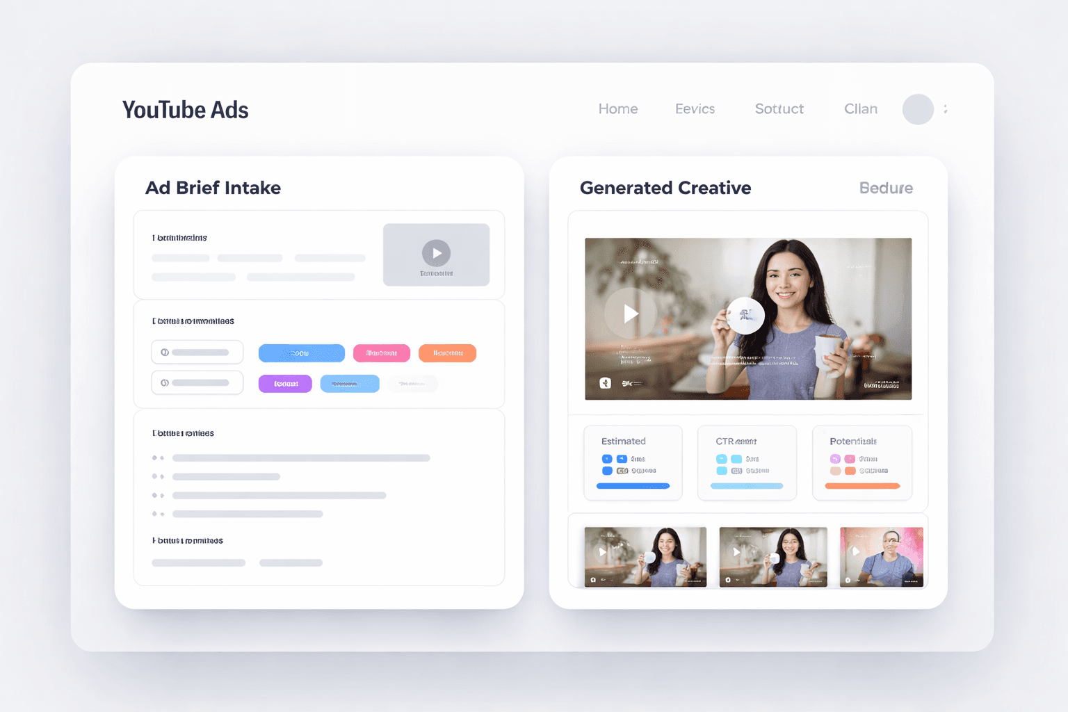 YouTube Ads input workflow