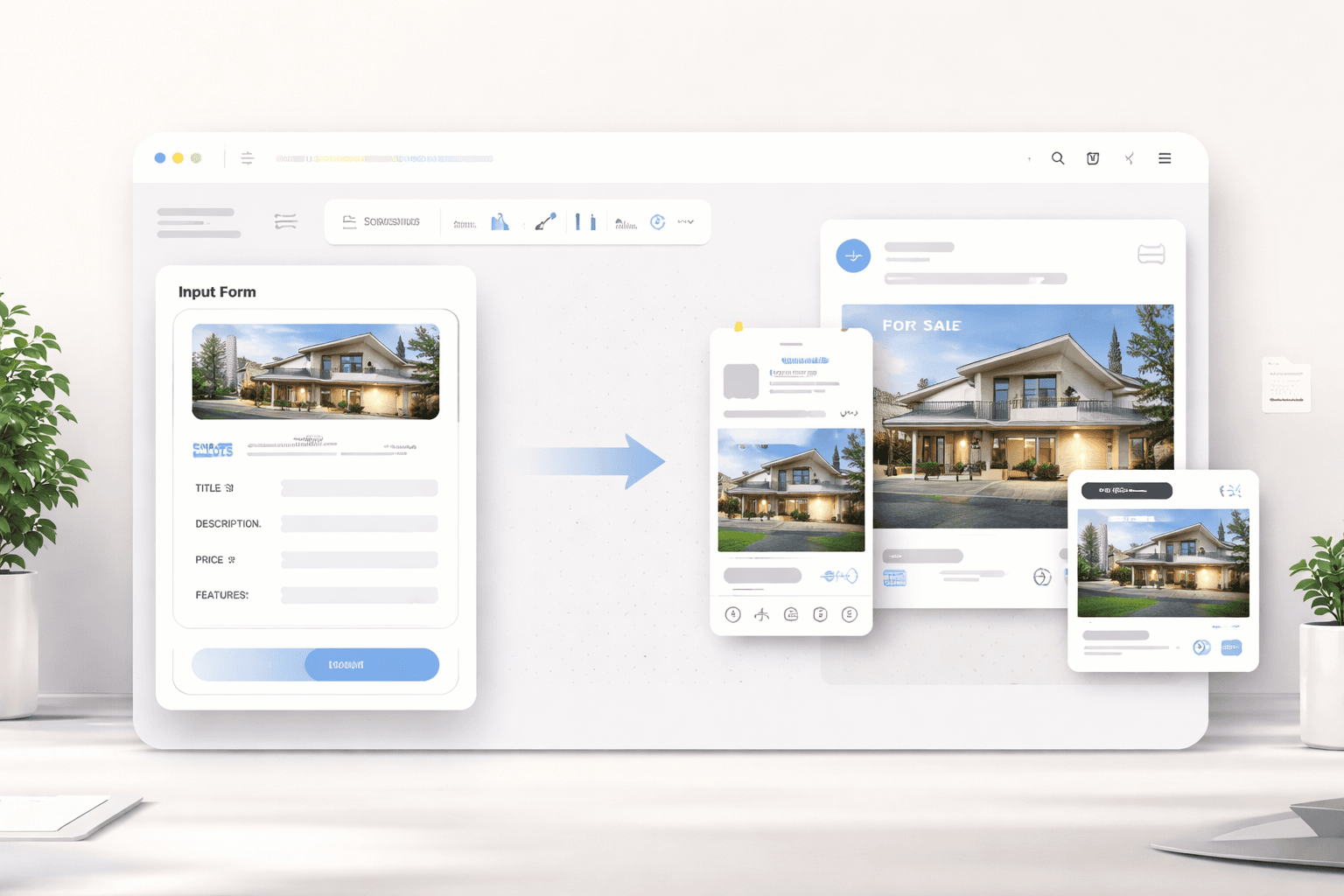 Real estate listing based ad workflow