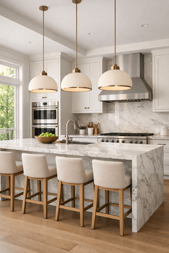 Designer kitchen real estate ad visual