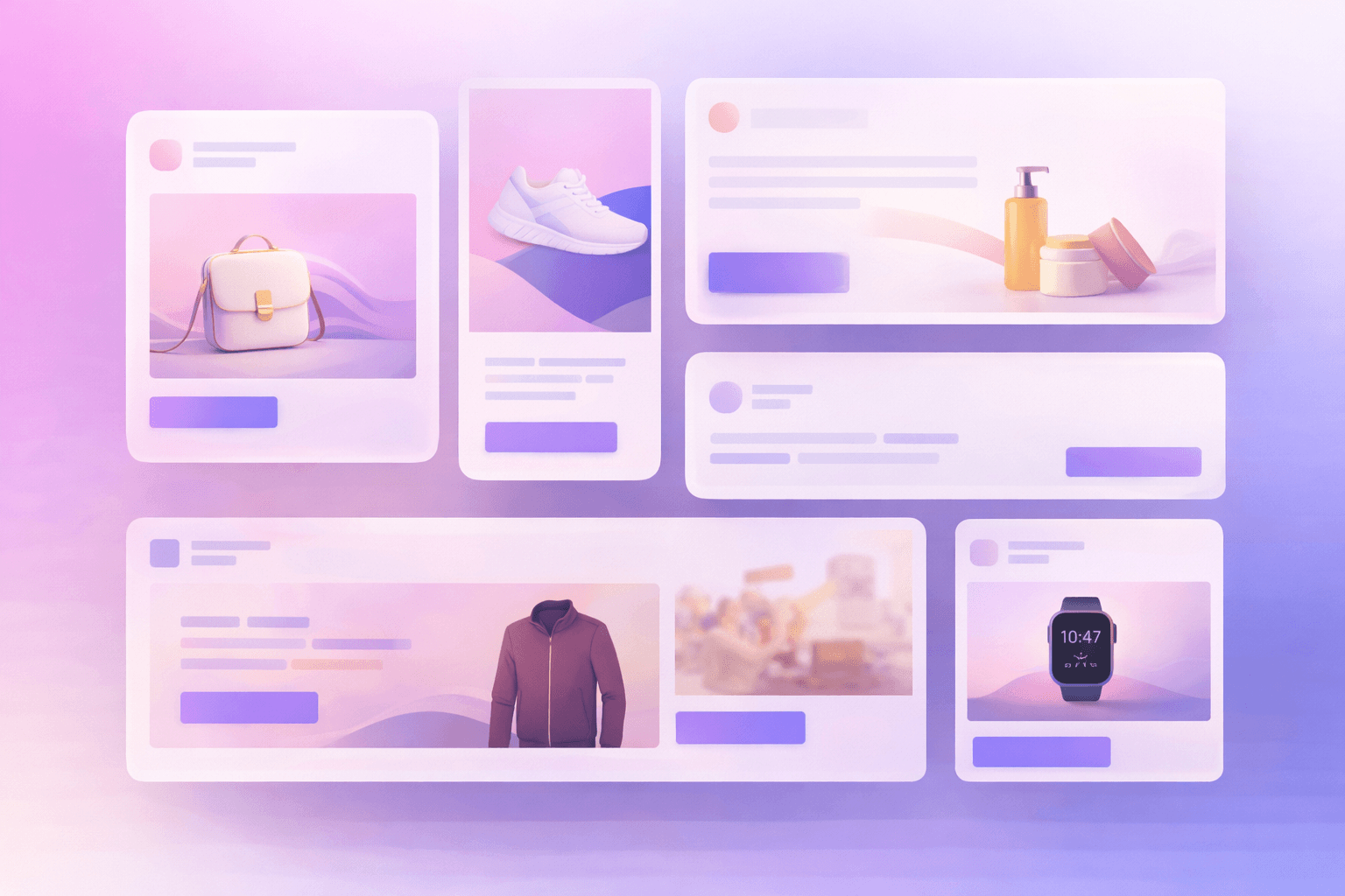 Carousel-ready ecommerce ad card