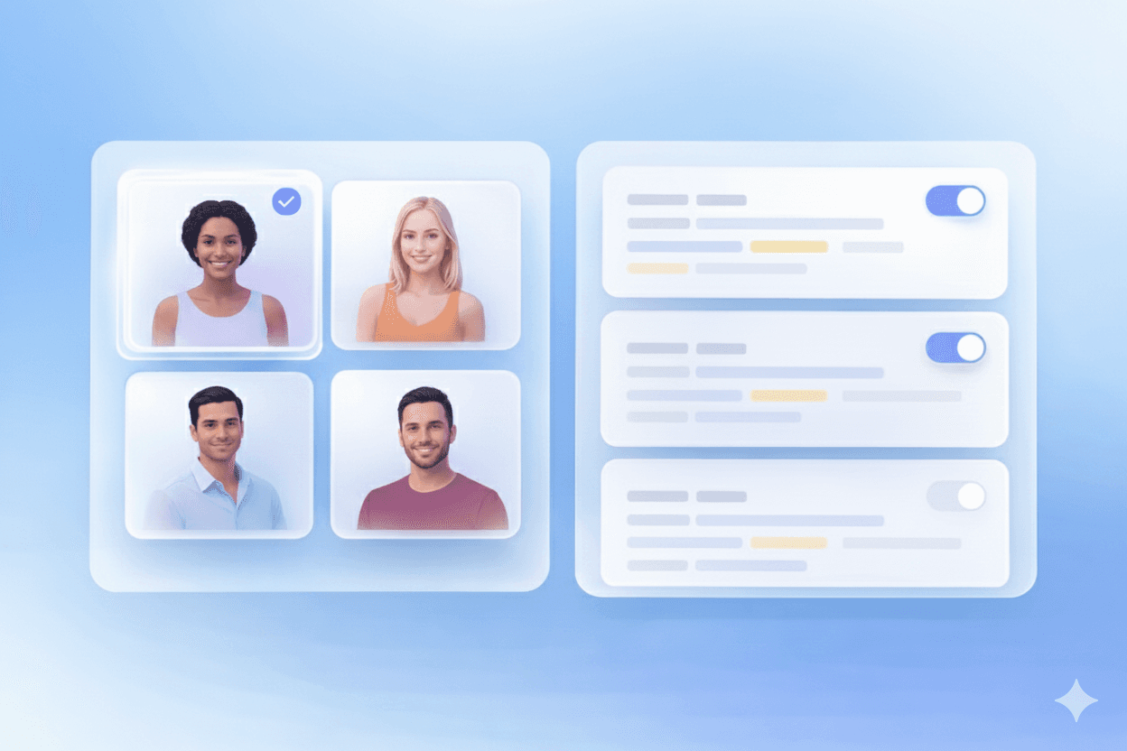 Choose a script & avatar