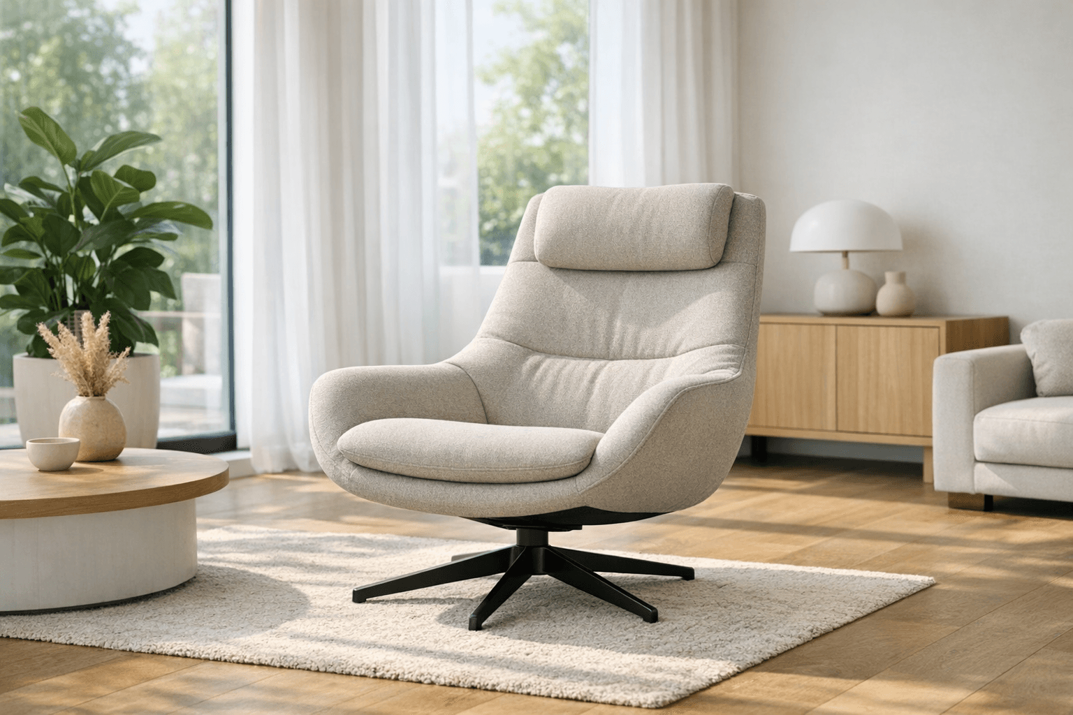 Furniture product scene in modern interior