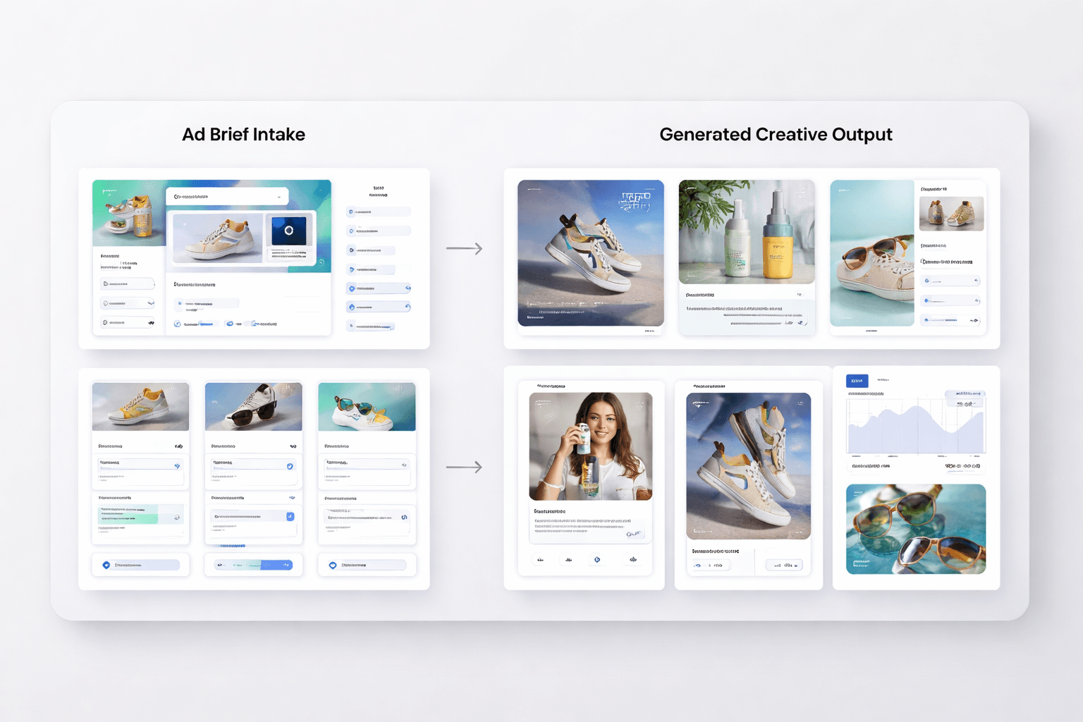 D2C generated ad outputs