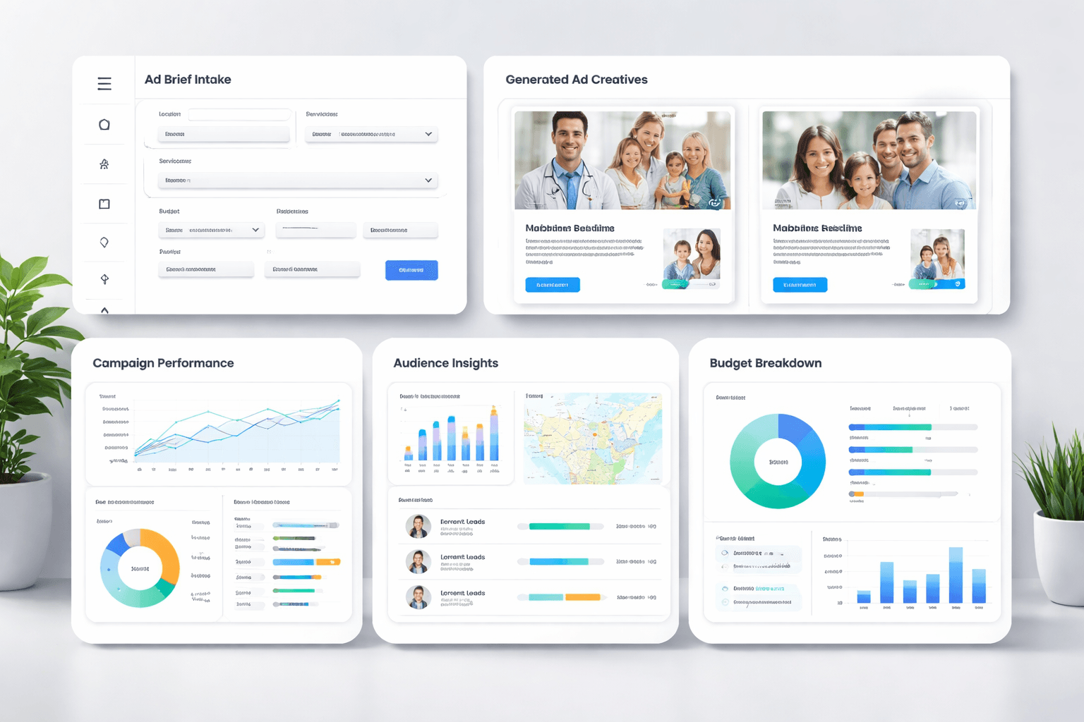 Dental Clinics generated ad outputs