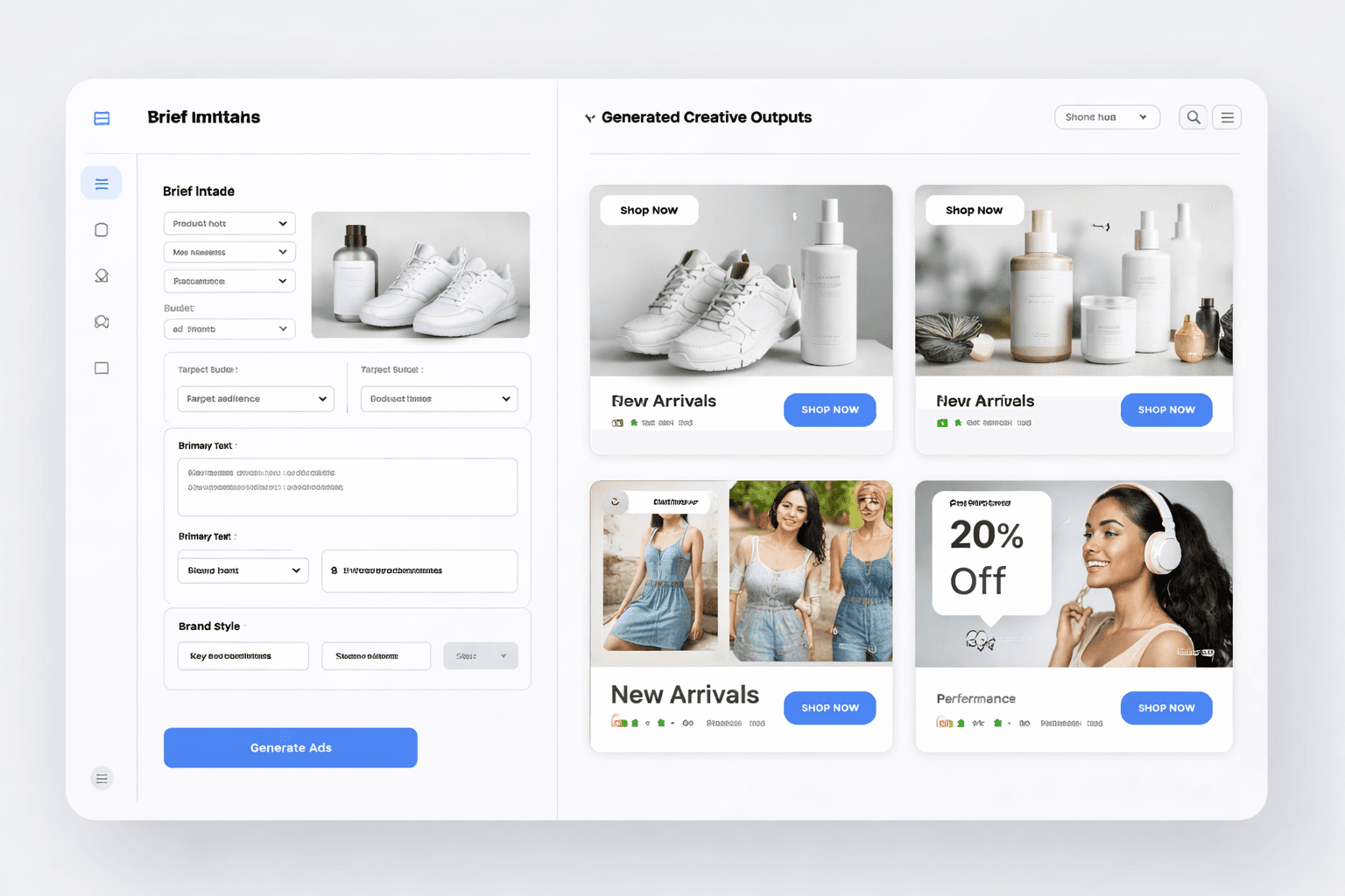 Ecommerce Brands generated creative outputs