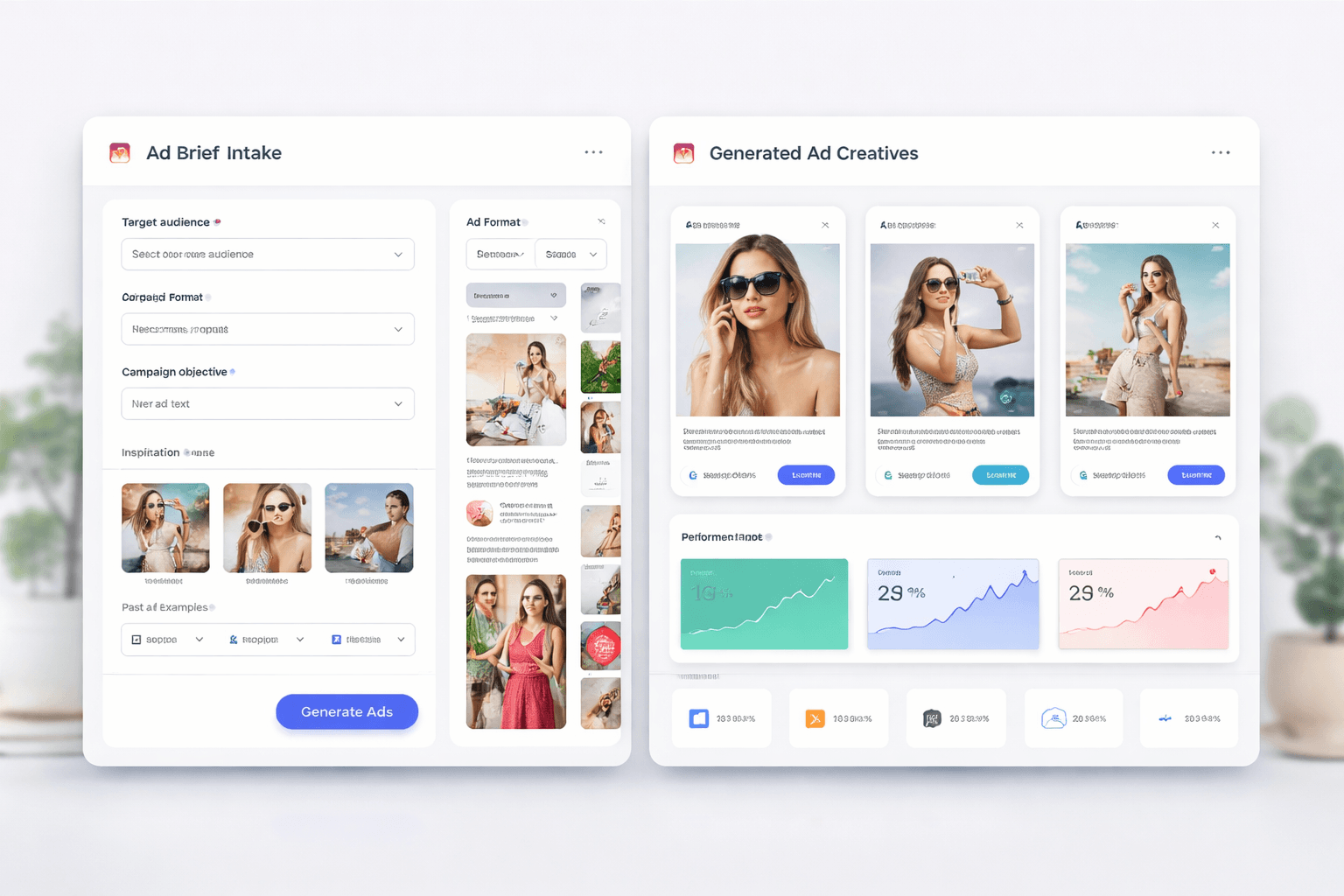 Instagram Ads generated ad outputs