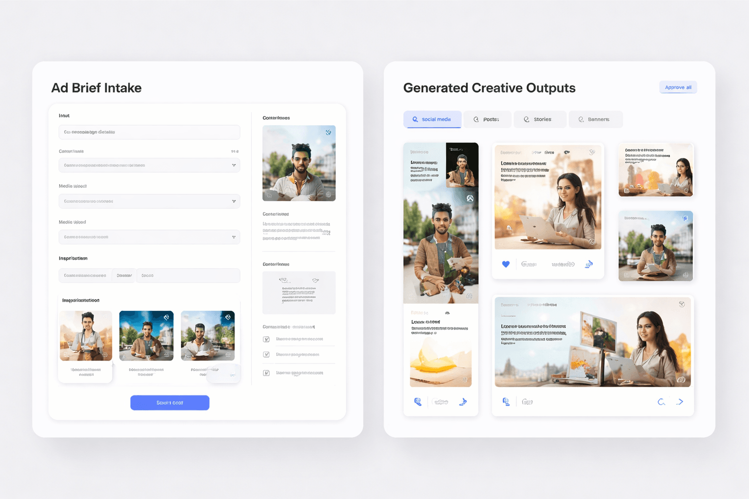 Performance Marketers brief input workflow