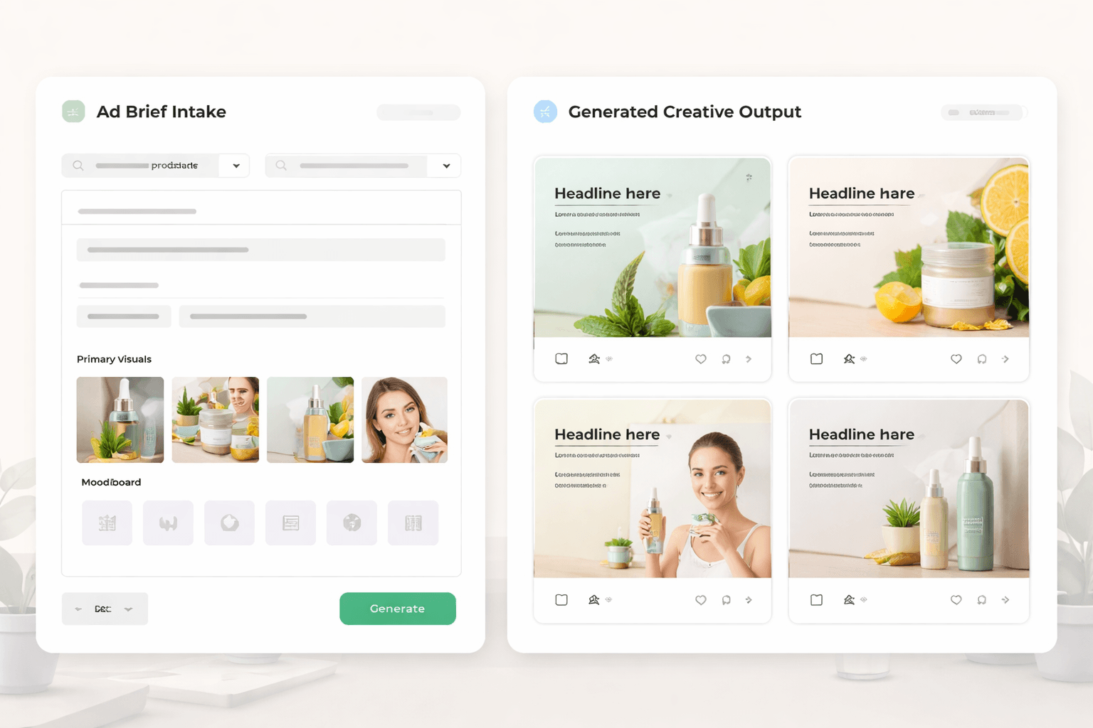 Skincare input workflow