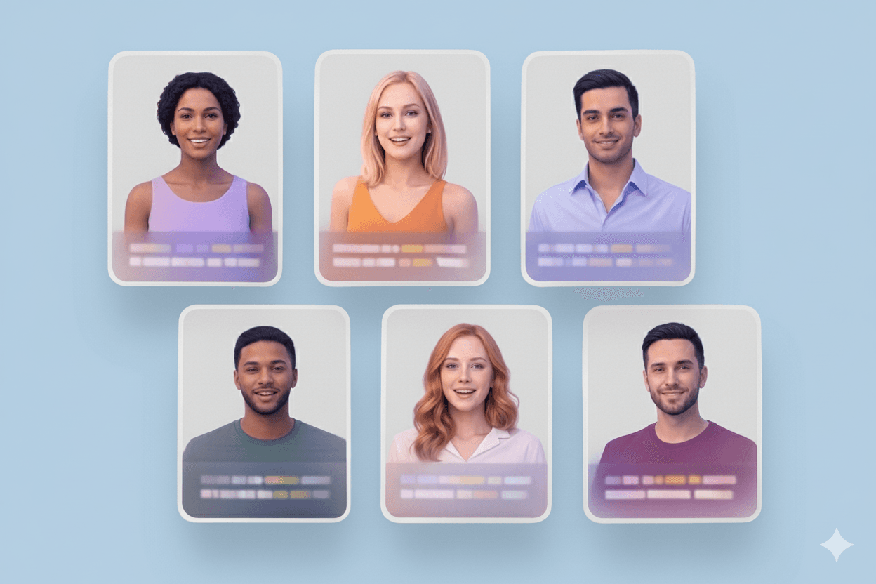 AI voice and voice style selection