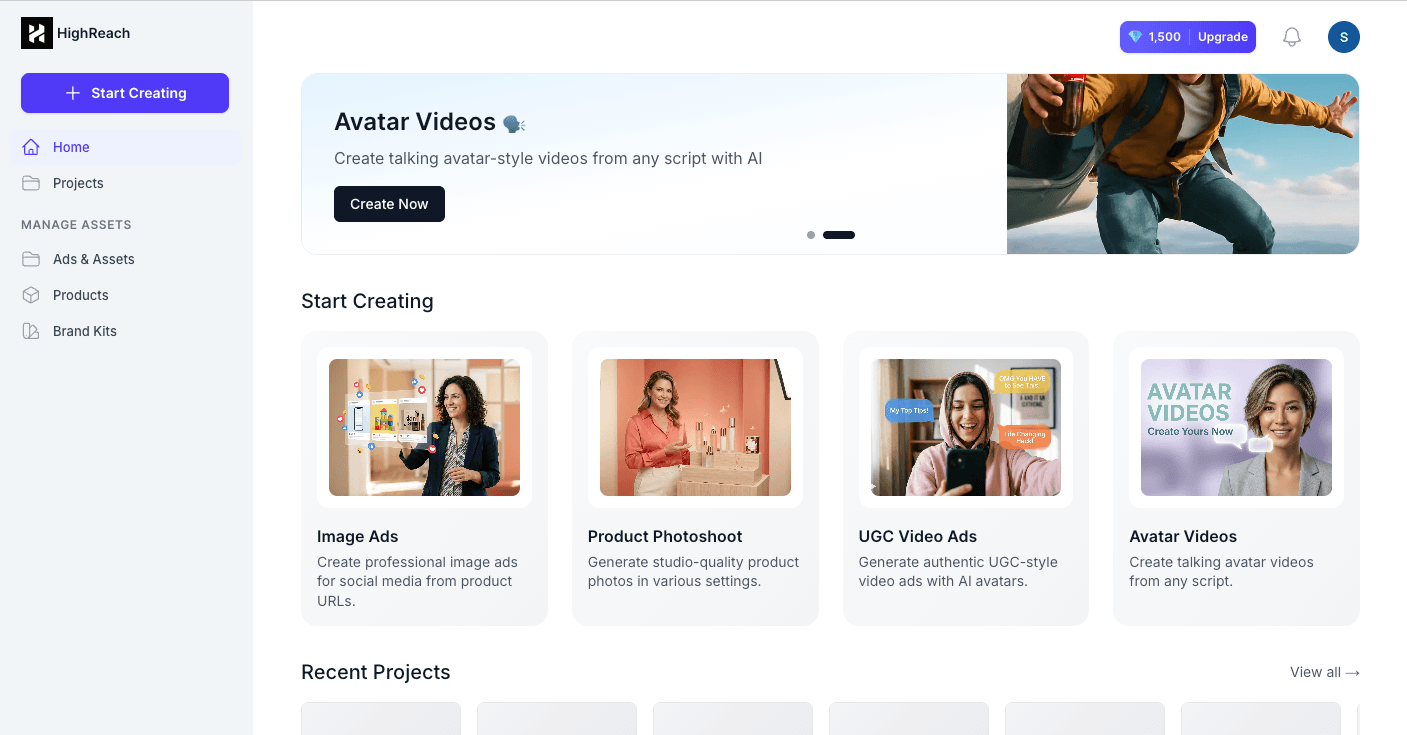 HighReach features visual with ad and avatar workflows