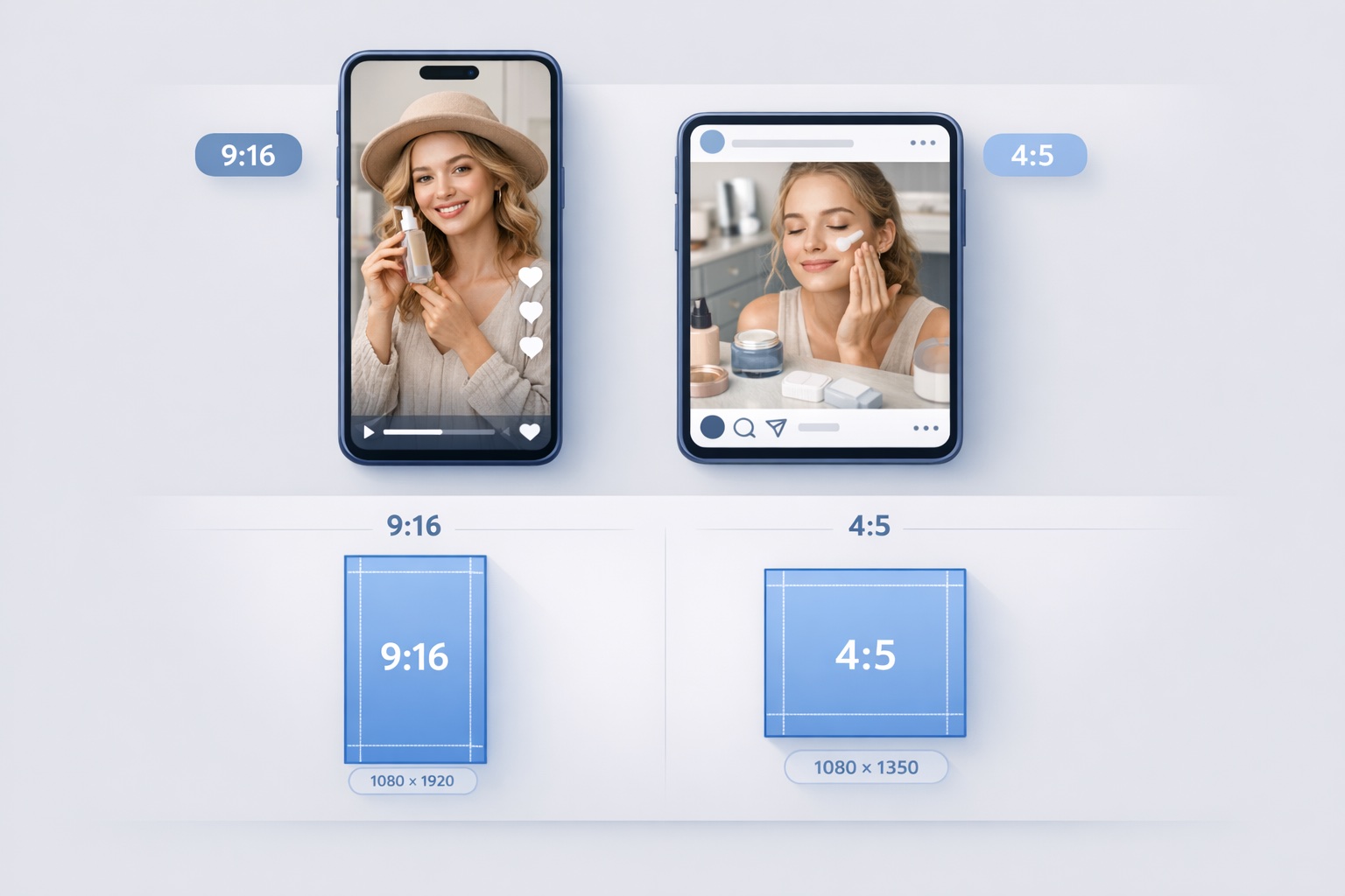Platform-specific UGC ad format layouts for TikTok, Meta, Reels, and Shorts